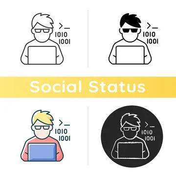 Programmer, computer expert icon Stock-Illustration
