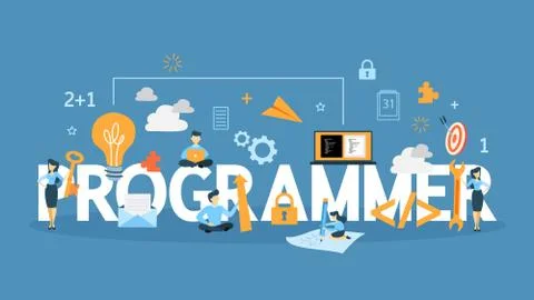 Programmer concept illustration. 库存插图