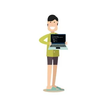 Programmer concept vector illustration in flat style Stock-Illustration