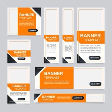 Programmer course presentation web banner design template Stock Illustration