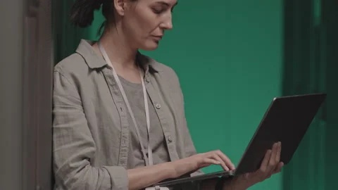 Programmer in Data Center Portrait Stock-Footage 162463468