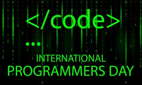 Programmer day on the background of the matrix イラスト素材