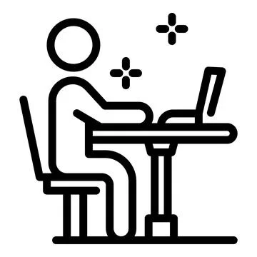 Programmer debugging icon, outline style Stockillustratie
