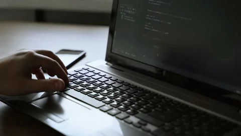 The programmer delete wrong code and fix program. Testing program concept Stock Footage 149834267