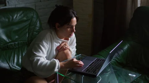 Programmer designer photographer freelancer scrolls through feed social networks Stock Footage 230917697
