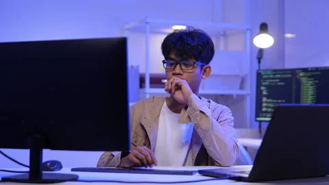 Programmer developer coding script Stock Footage 325554058