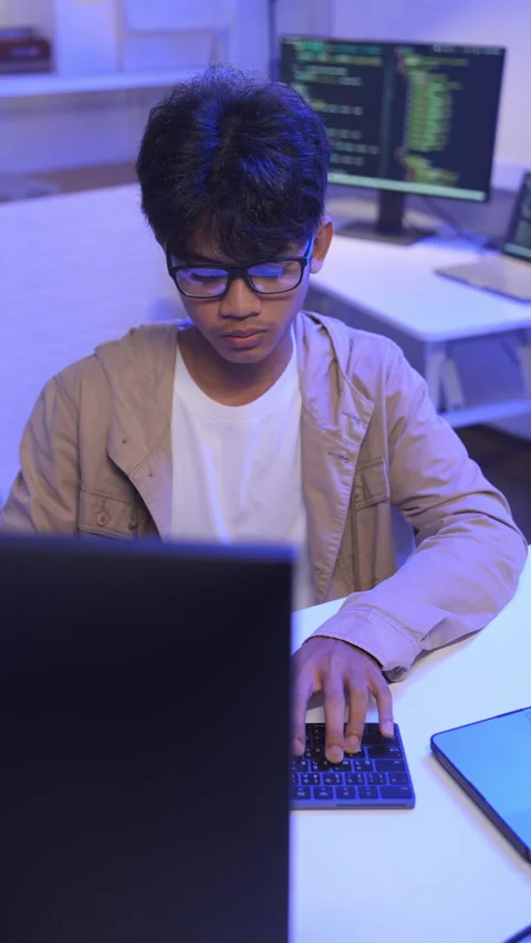 Programmer developer coding script Stock Footage 331989332