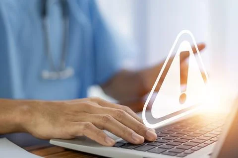 Programmer developer maintenance disk clean up when warning signon computer.. Stock Photos