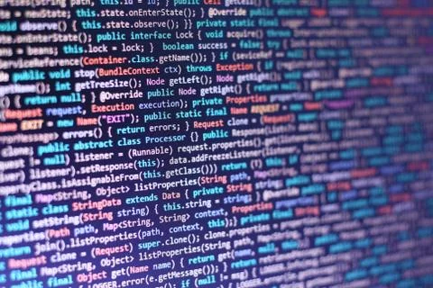 Programmer developer screen Stockfoto's