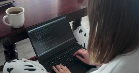 Programmer developer writing and editing code on computer screen Stock Footage 136133955