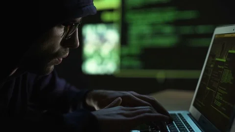 Programmer earning money online, creating fake banking account, selling software Video stock 84111133