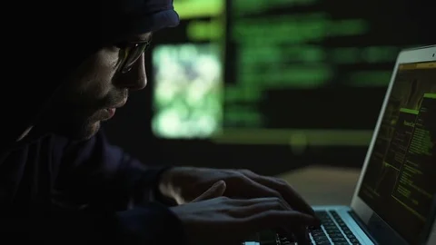 Programmer earning money online, creating fake banking account, selling software Video stock 84116539