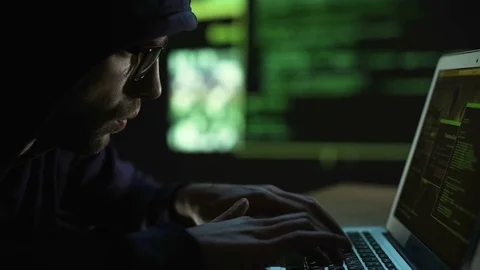 Programmer earning money online, creating fake banking account, selling software Video stock 84117682