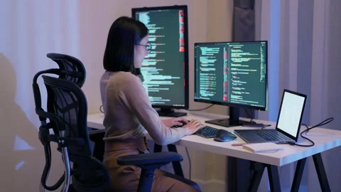Programmer Engaged in Multitasking. Stock-Footage 267179579