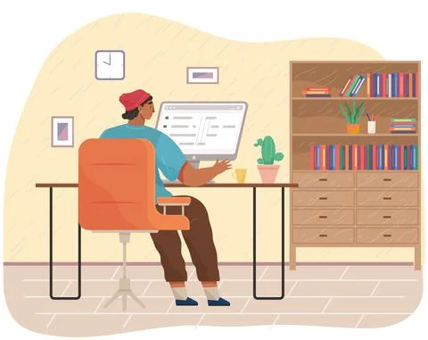 Programmer engineering and coding. Set of programmers working on web development Stock Illustration