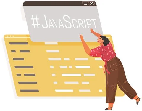 Programmer engineering and coding. Set of programmers working on web development Stock Illustration