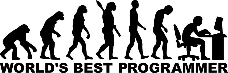 Programmer Evolution 스톡 일러스트
