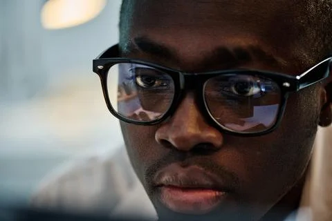 Programmer examining computer codes on computer Stock Photos