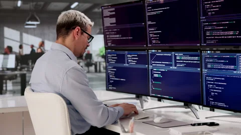 Programmer Feeling Sad At Desk 스톡 동영상 332903023