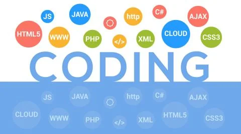 Programmer flat design graphic illustration. Computer geek programming software Stock-Illustration