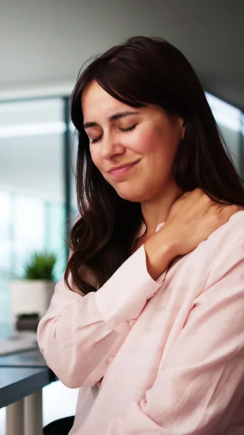Programmer Girl With Back Pain Stock-Footage 285883528