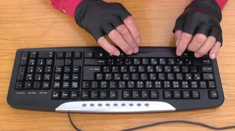 Programmer hacker  hands on  computer keyboard Stock Footage 40323054