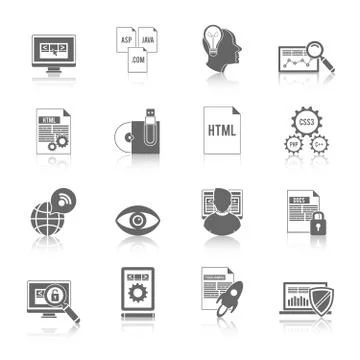 Programmer Icon Black Stock-Illustration