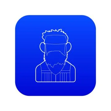 Programmer icon blue vector Stock-Illustration