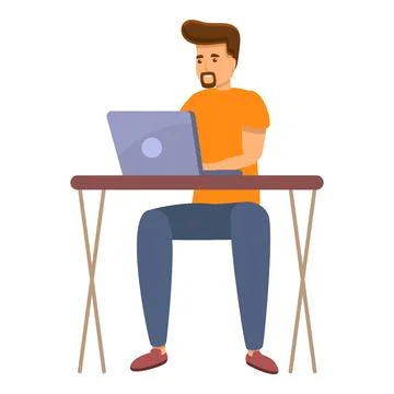 Programmer icon, cartoon style Stock-Illustration