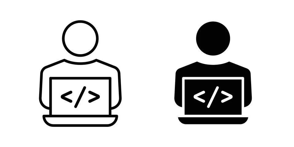 Programmer icon graphic design. web icons vectors Stock Illustration