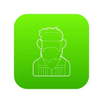 Programmer icon green Stock-Illustration