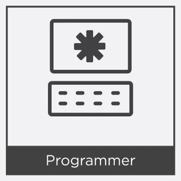 Programmer icon isolated on white background Grats Stockgrafik