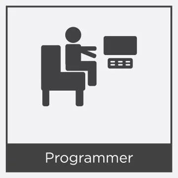 Programmer icon isolated on white background Grats Stockgrafik