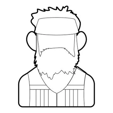 Programmer icon, outline style Stock-Illustration
