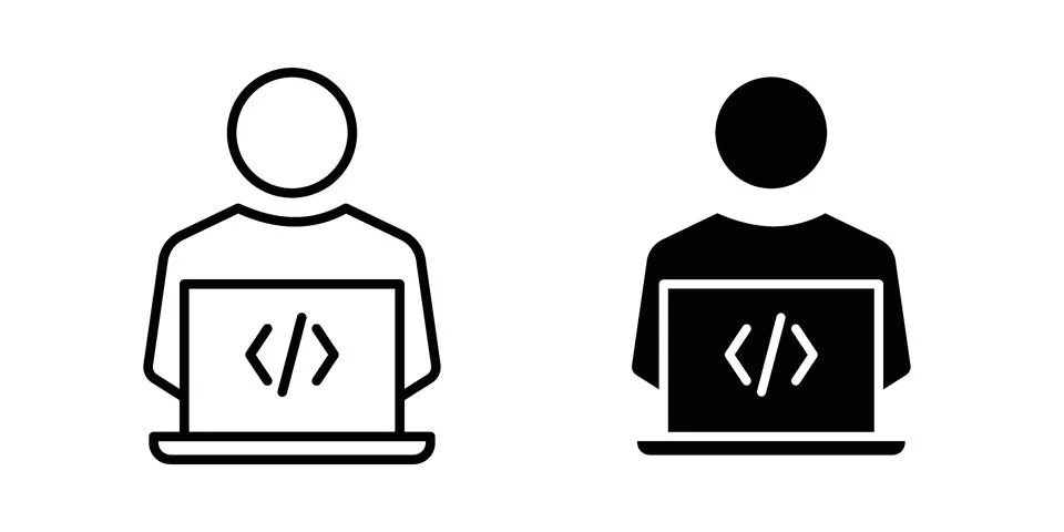 Programmer icon vector design illustrations Stock-Illustration