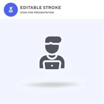 Programmer icon vector, filled flat sign, solid pictogram isolated on white Stock-Illustration