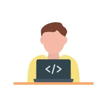 Programmer icon vector image. 스톡 일러스트