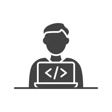 Programmer icon vector image. 스톡 일러스트