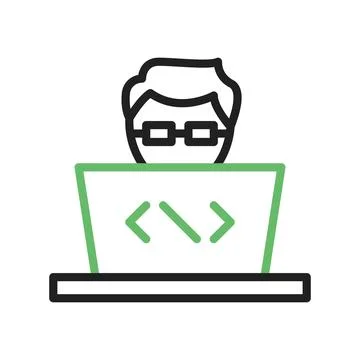 Programmer icon vector image. Illustrazione stock