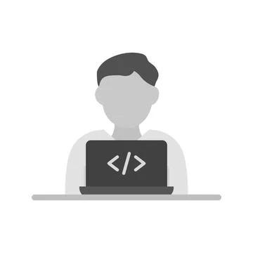 Programmer icon vector image. Illustrazione stock