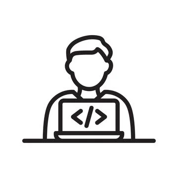 Programmer icon vector image. Suitable for mobile apps, web apps and print media 스톡 일러스트