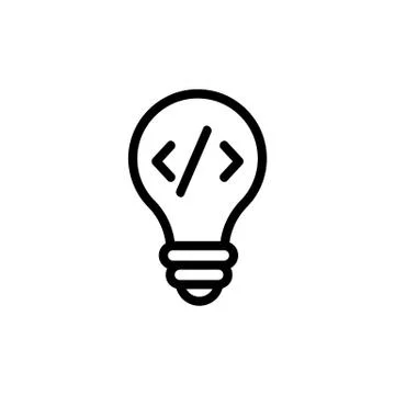 Programmer icon vector. Isolated contour symbol illustration Stock-Illustration