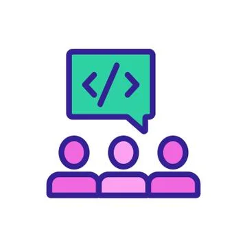 Programmer icon vector. Isolated contour symbol illustration 스톡 일러스트