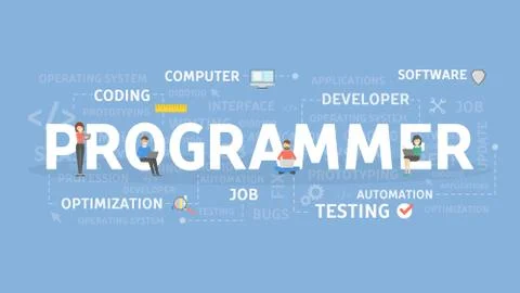 Programmer illustration concept. Stockillustratie