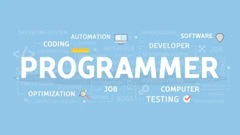 Programmer illustration concept. Stockillustratie