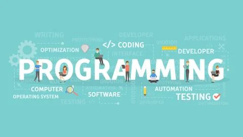 Programmer illustration concept. Stockillustratie