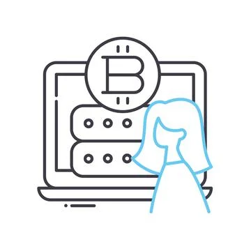 Programmer line icon, outline symbol, vector illustration, concept sign Stock-Illustration