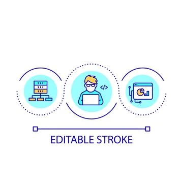 Programmer loop concept icon Stock-Illustration