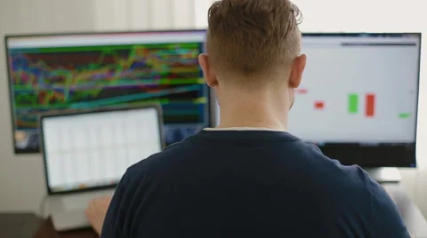 The programmer makes charts Stock Footage 62519082