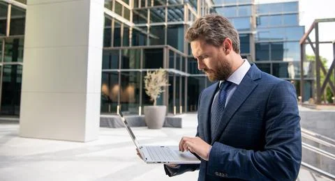 Programmer man use pc. manager. agile business. professional network Stock Photos